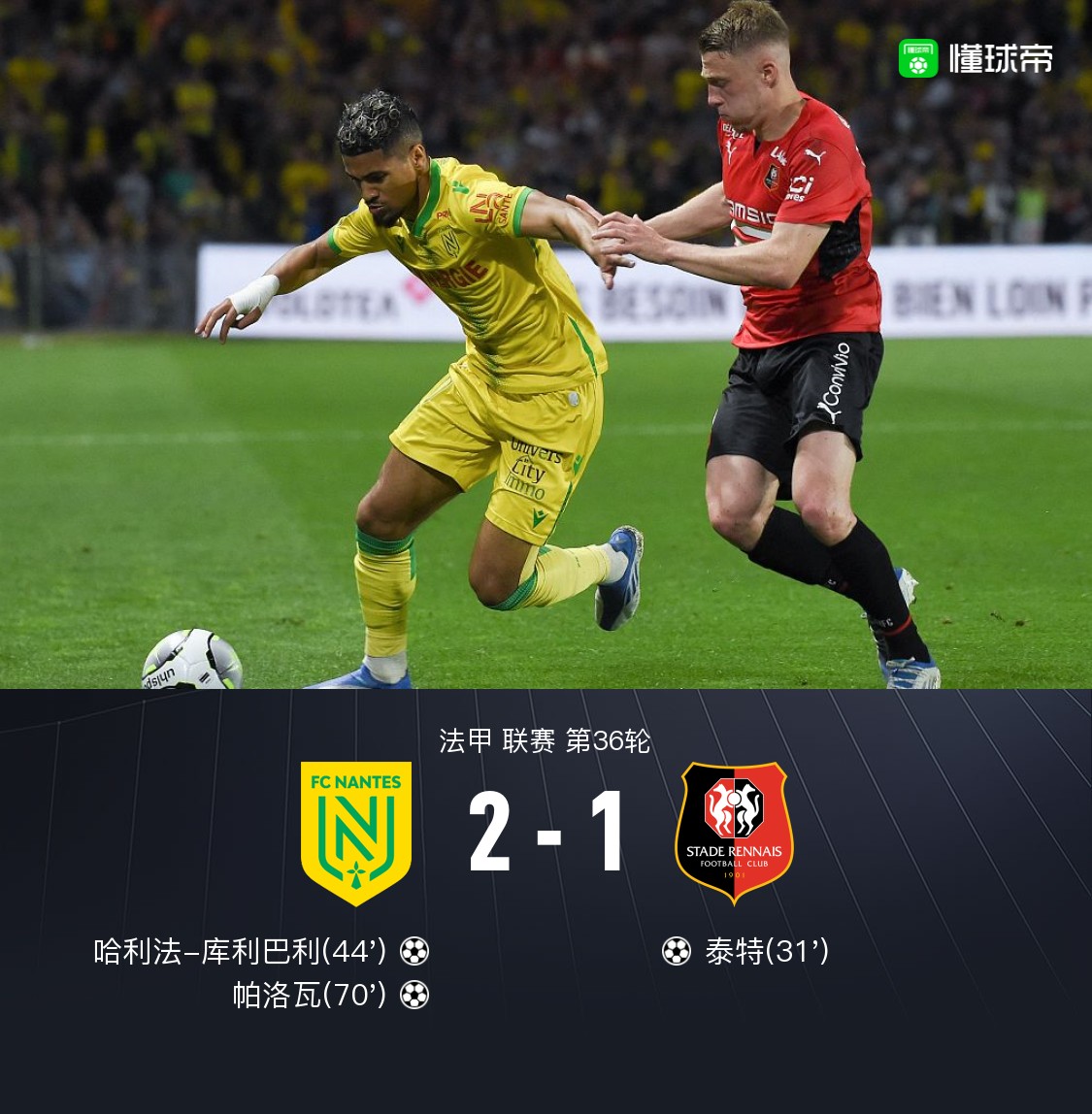 雷恩队客场逆转成功,晋级下一轮 雷恩队客场逆转成功,晋级下一轮